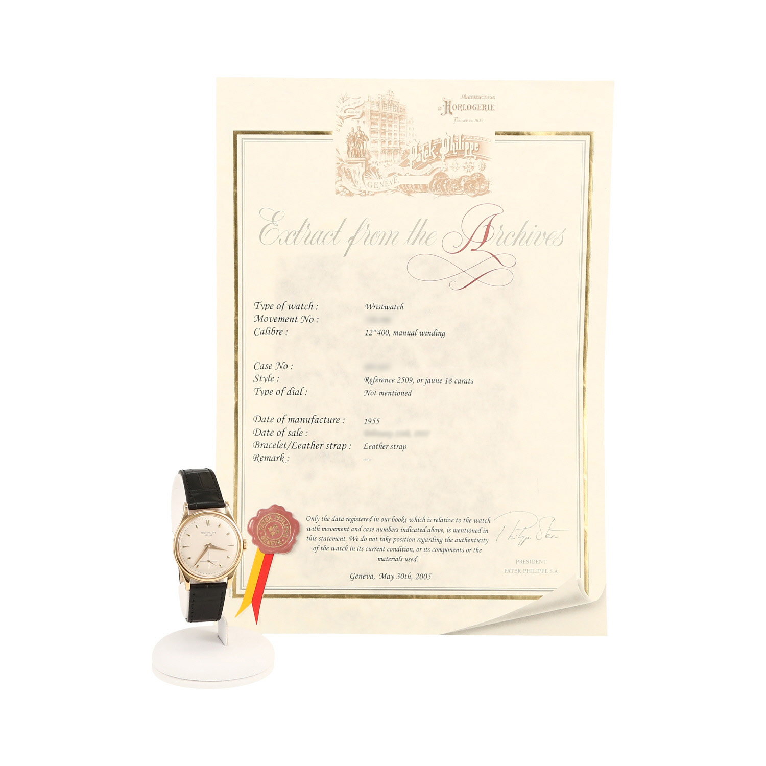 Reloj Patek Philippe Calatrava de oro amarillo Ref: Patek Philippe - 2509  Circa 1955