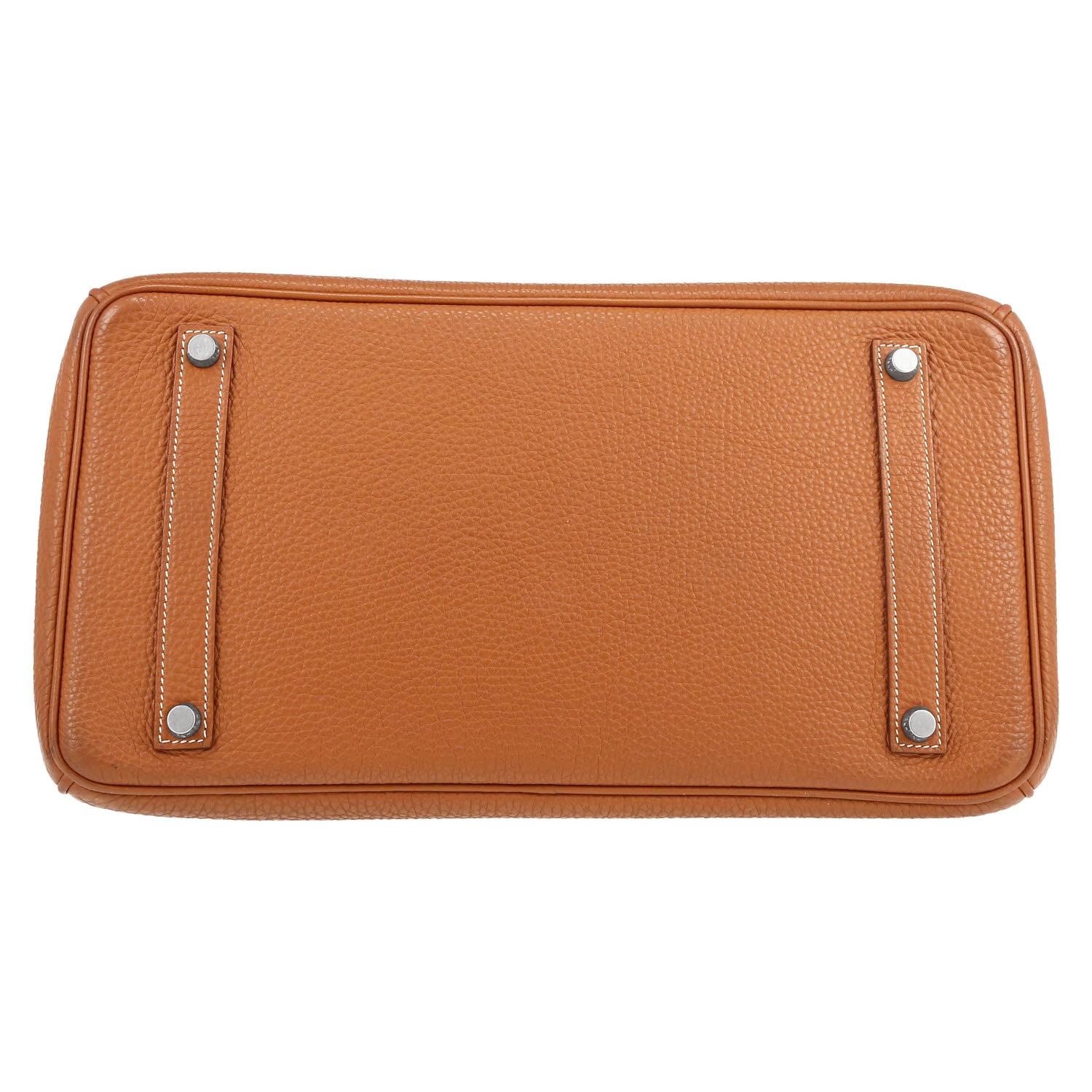 Bolso de mano Hermès  Birkin 35 cm en cuero togo color oro - Detail D1