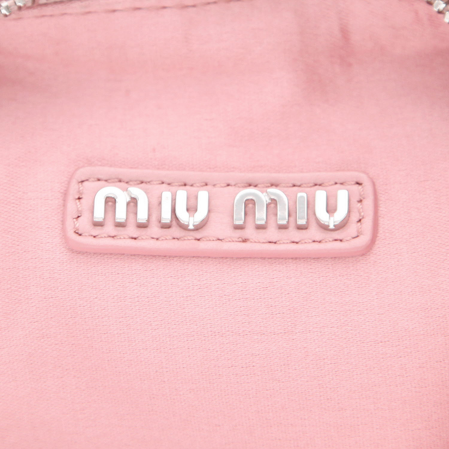 Miu Miu  Miu Wander shoulder bag  in pink sheepskin - Detail D2