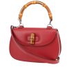 Gucci  Bamboo handbag  in red leather  and bamboo - 00pp thumbnail