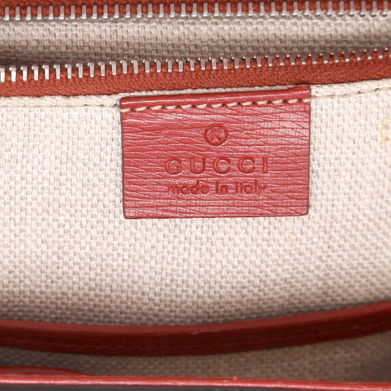 Bolso de mano Gucci  Bamboo en cuero rojo y bambú - Detail D2