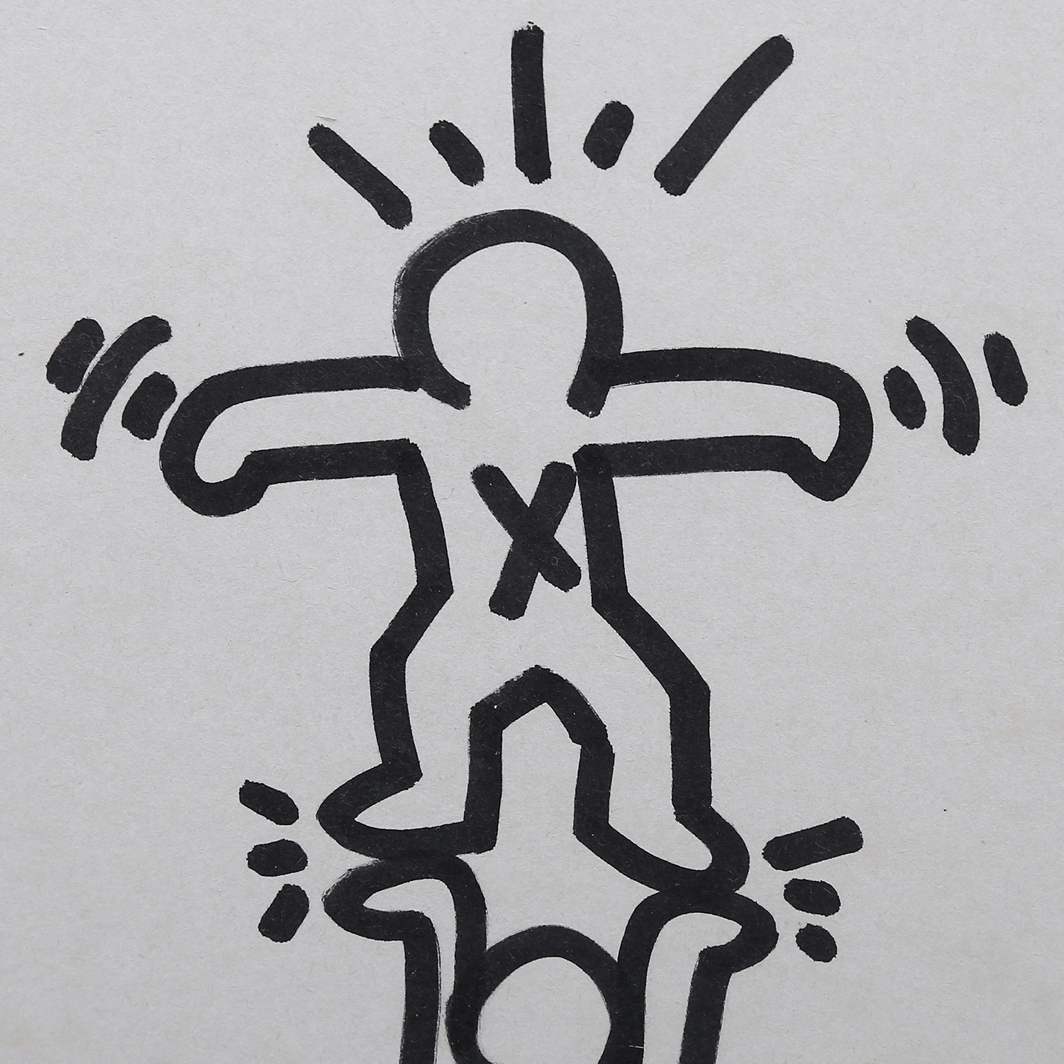Keith Haring (1958-1990), Acrobaties - 1988 - Detail D1