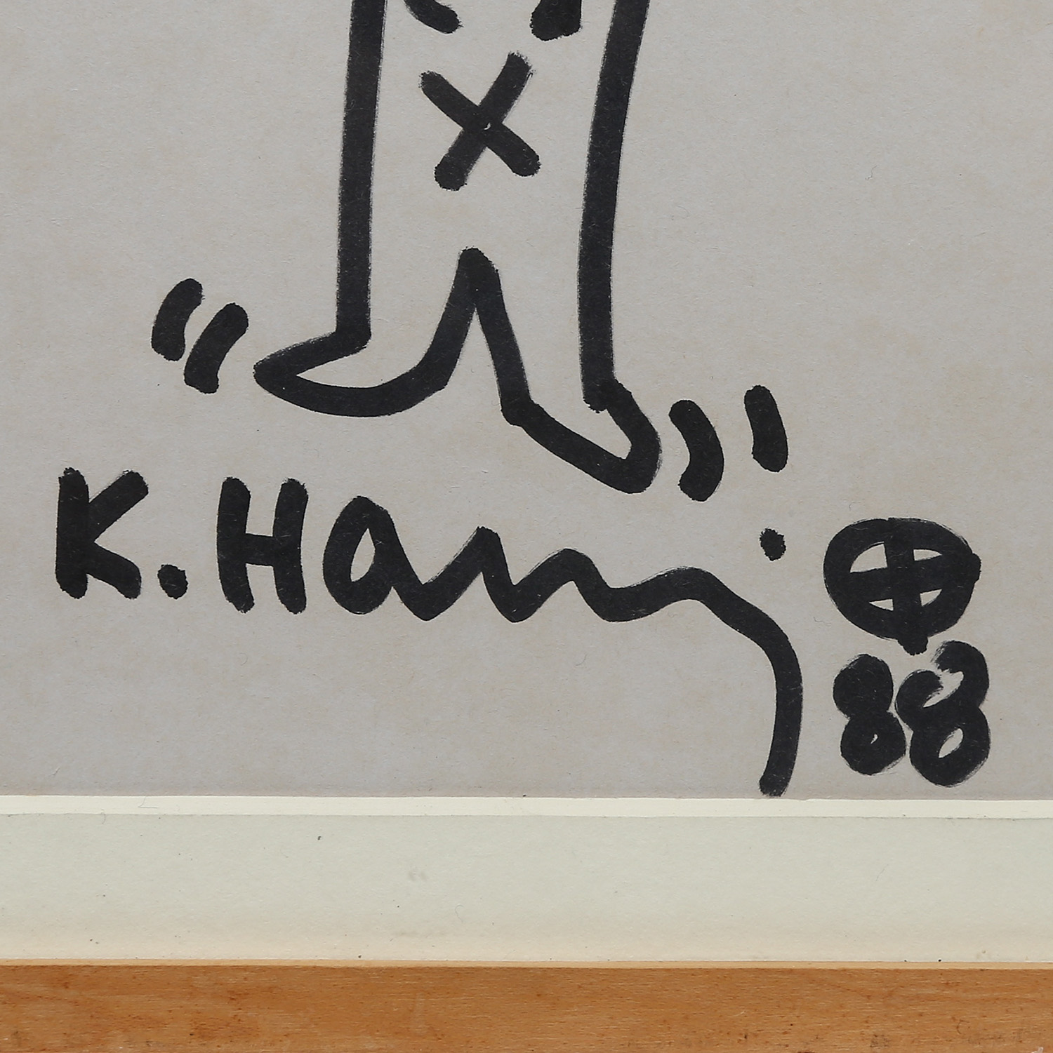 Keith Haring (1958-1990), Acrobaties - 1988 - Detail D3