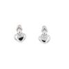 Bulgari Cuore earrings in white gold and diamonds - 360 thumbnail