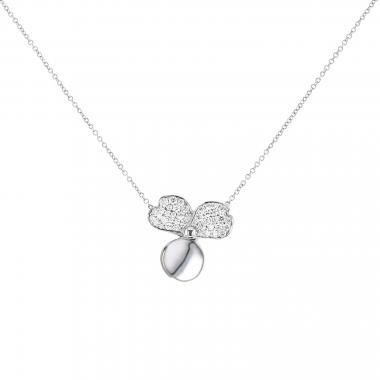 Tiffany 
Co Paper Flowers necklace in platinium and diamonds