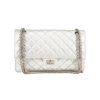 Chanel 2.55 handbag  in silver quilted leather - 360 thumbnail