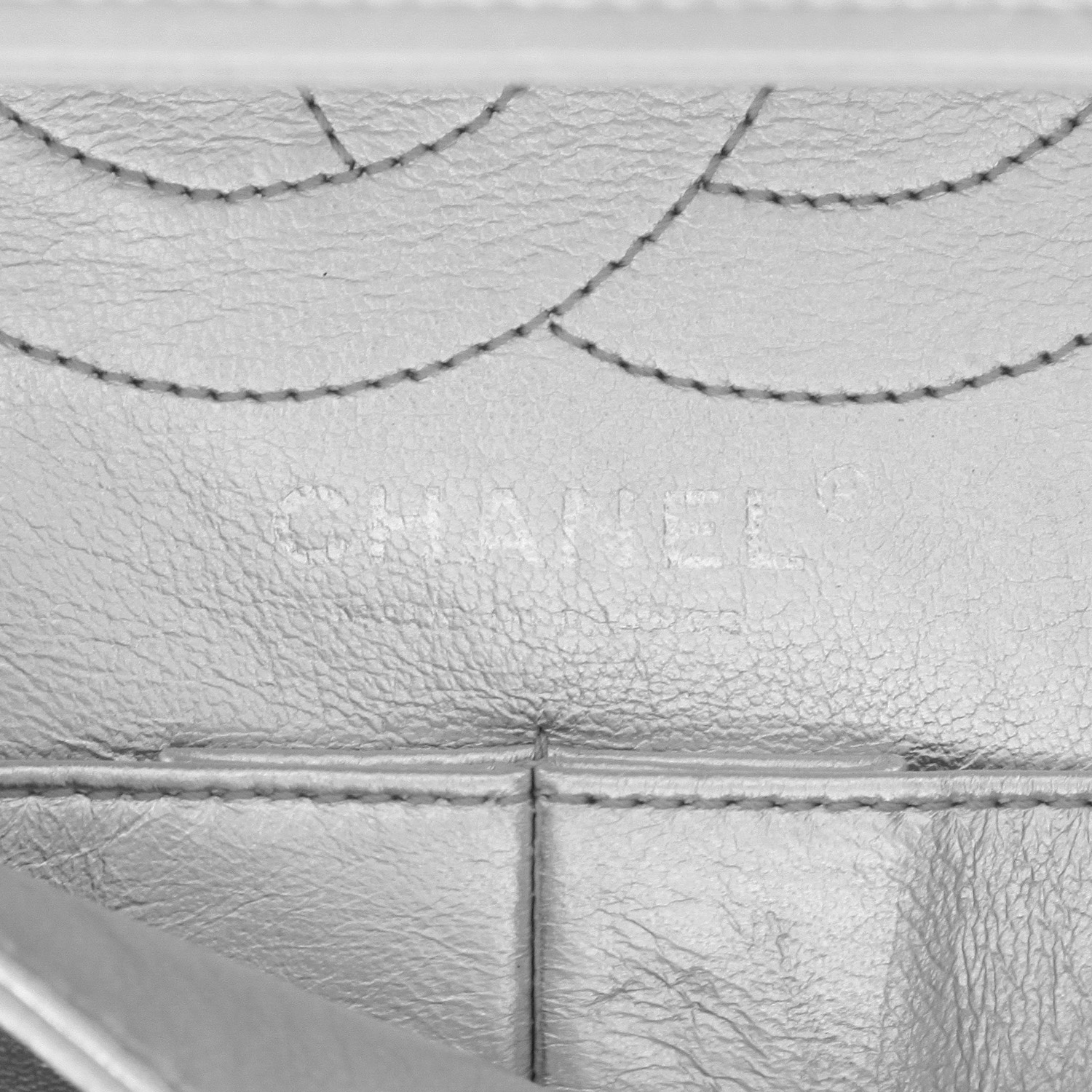Borsa Chanel 2.55 in pelle trapuntata argentata - Detail D2