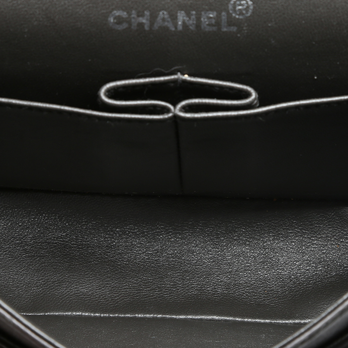 Borsa Chanel  Timeless modello piccolo  in pelle trapuntata grigia - Detail D2