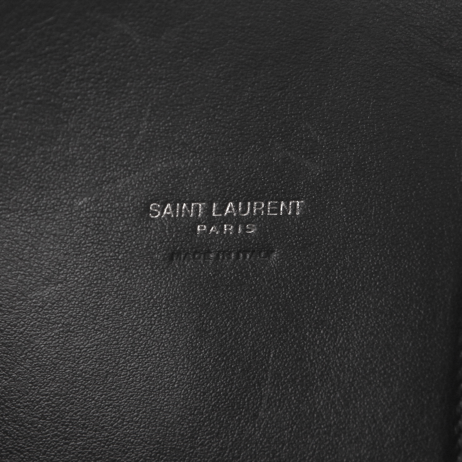 Sac à main Saint Laurent  Sac de jour en cuir grainé noir - Detail D2