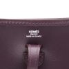 Hermès  Mini Evelyne shoulder bag  in purple Raisin box leather - Detail D2 thumbnail