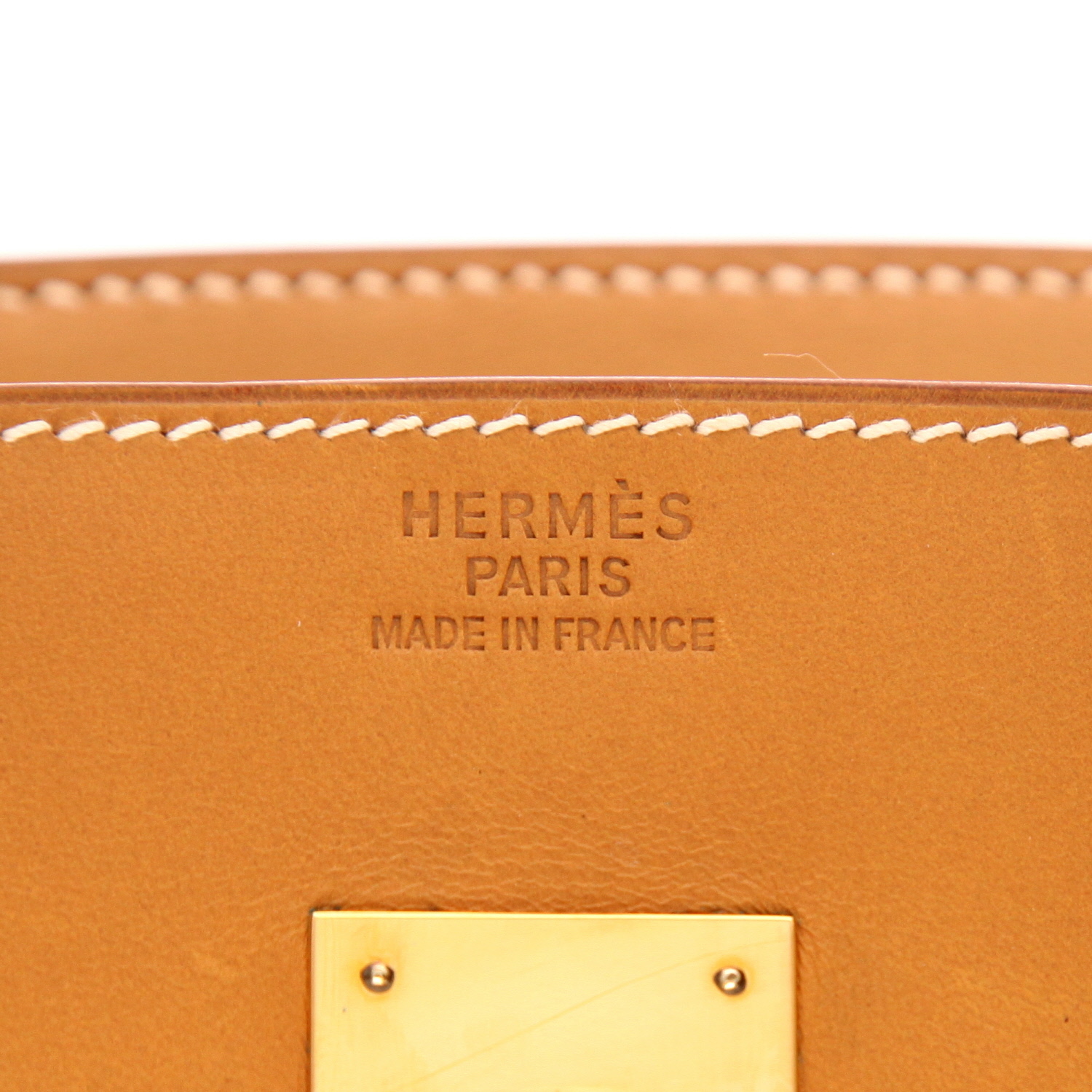 Hermès  Birkin 35 cm handbag  in natural Chamonix  leather - Detail D2