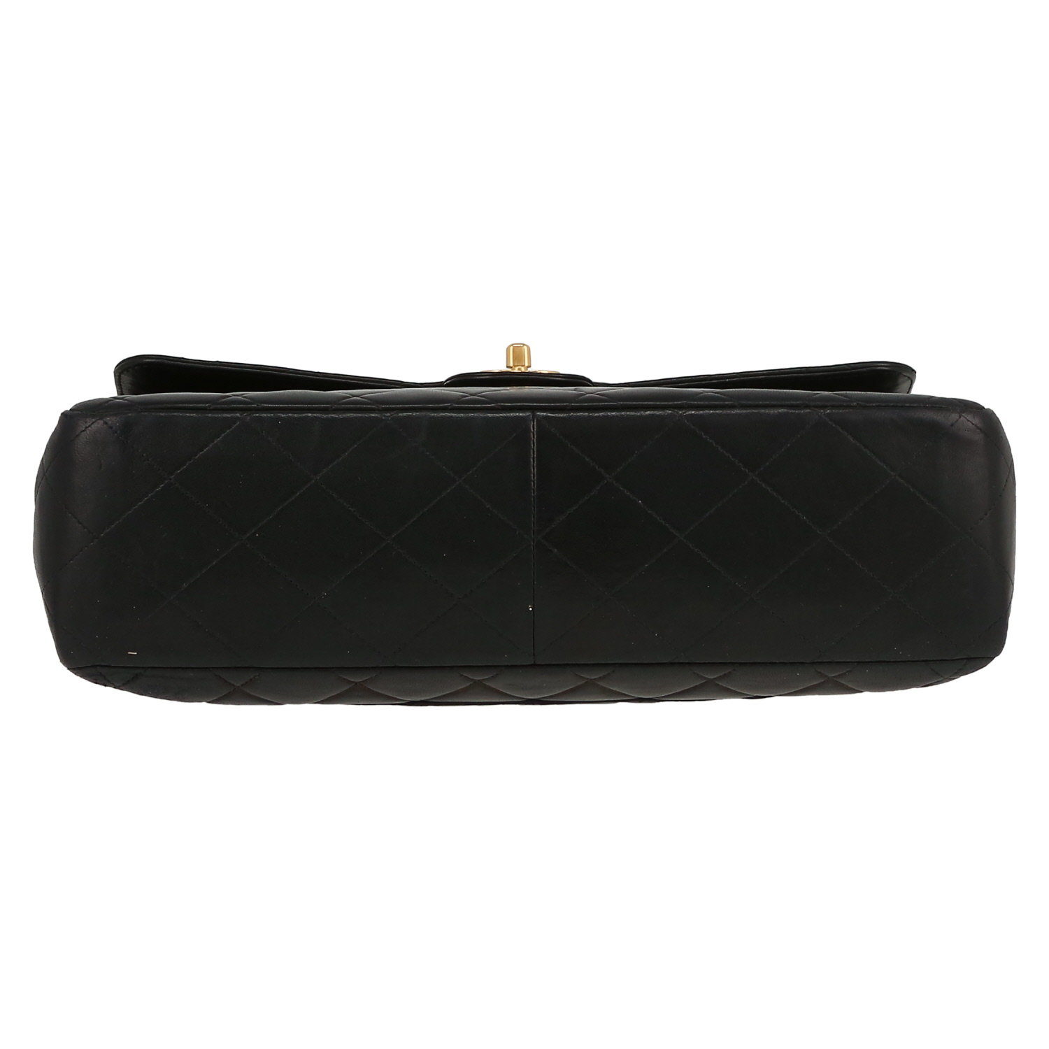 Chanel  Timeless Jumbo handbag  in black quilted leather - Detail D1