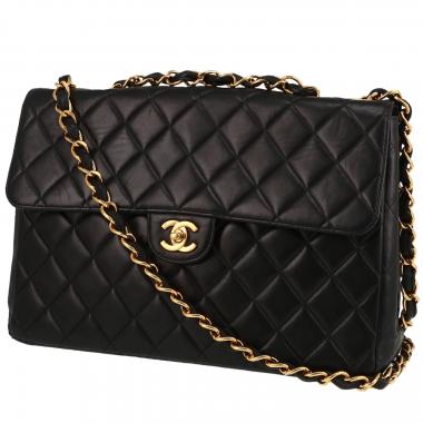 Borsa Chanel  Timeless Jumbo in pelle trapuntata nera