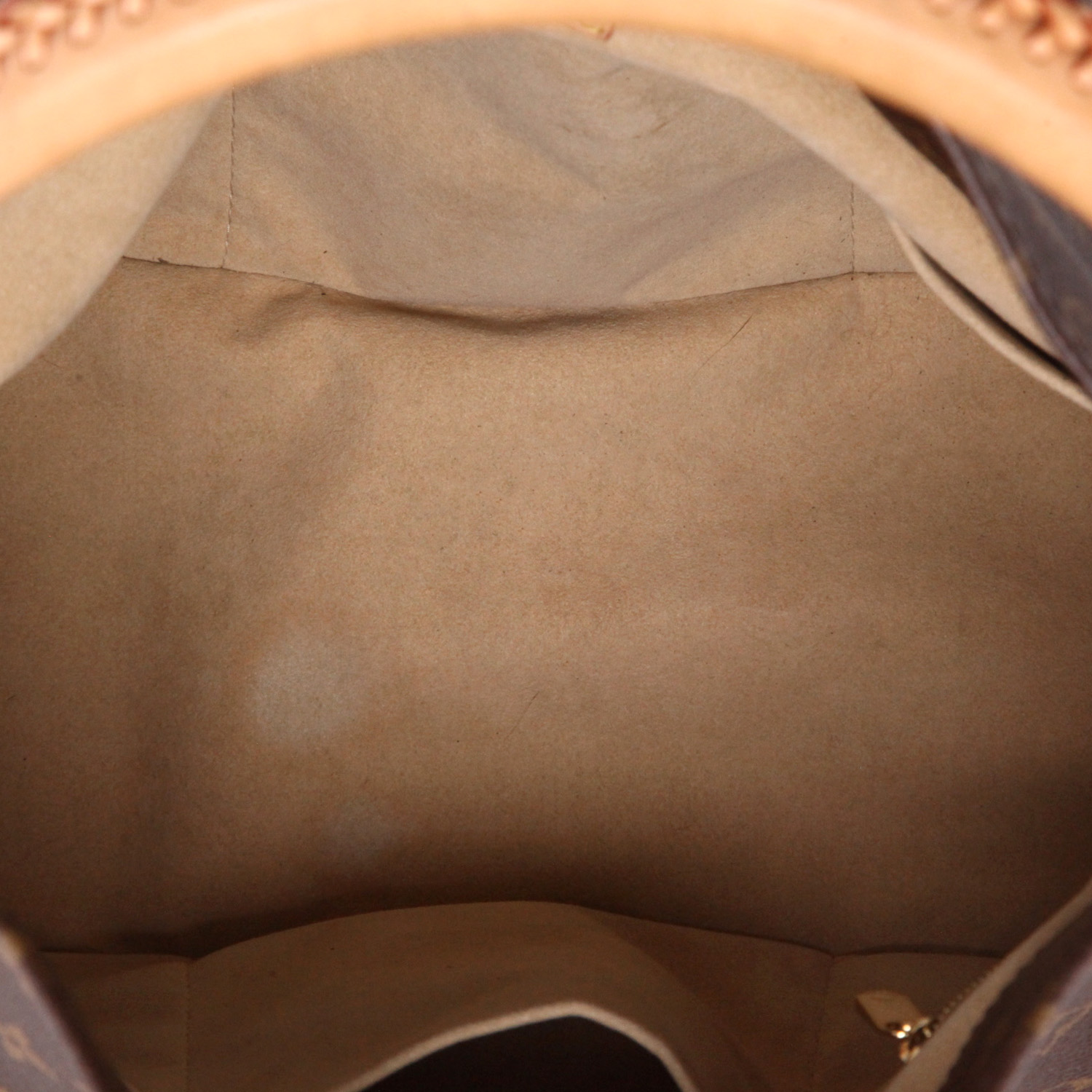 Bolso de mano Louis Vuitton  Artsy en lona Monogram marrón y cuero natural - Detail D3