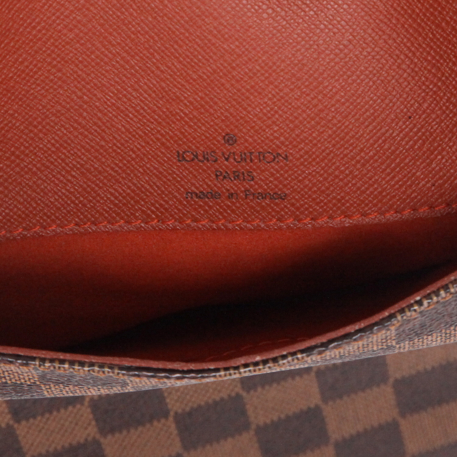 Sac bandoulière Louis Vuitton  Musette Salsa en toile damier marron et cuir marron - Detail D2