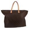 Shopping bag Louis Vuitton   modello grande  in tela monogram e pelle naturale - Detail D1 thumbnail