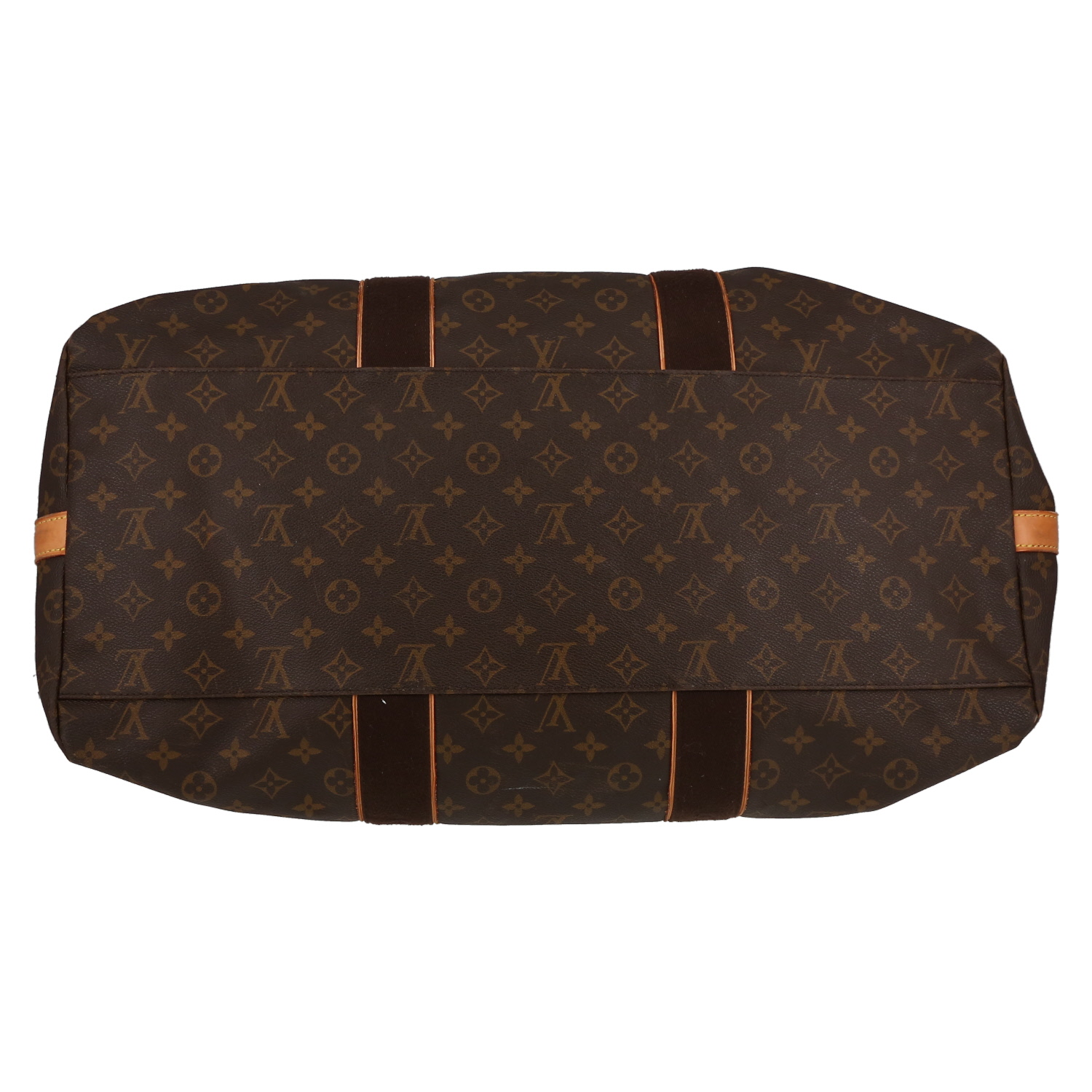 Bolsa de viaje Louis Vuitton  Weekender Beaubourg en lona Monogram marrón y cuero natural - Detail D4