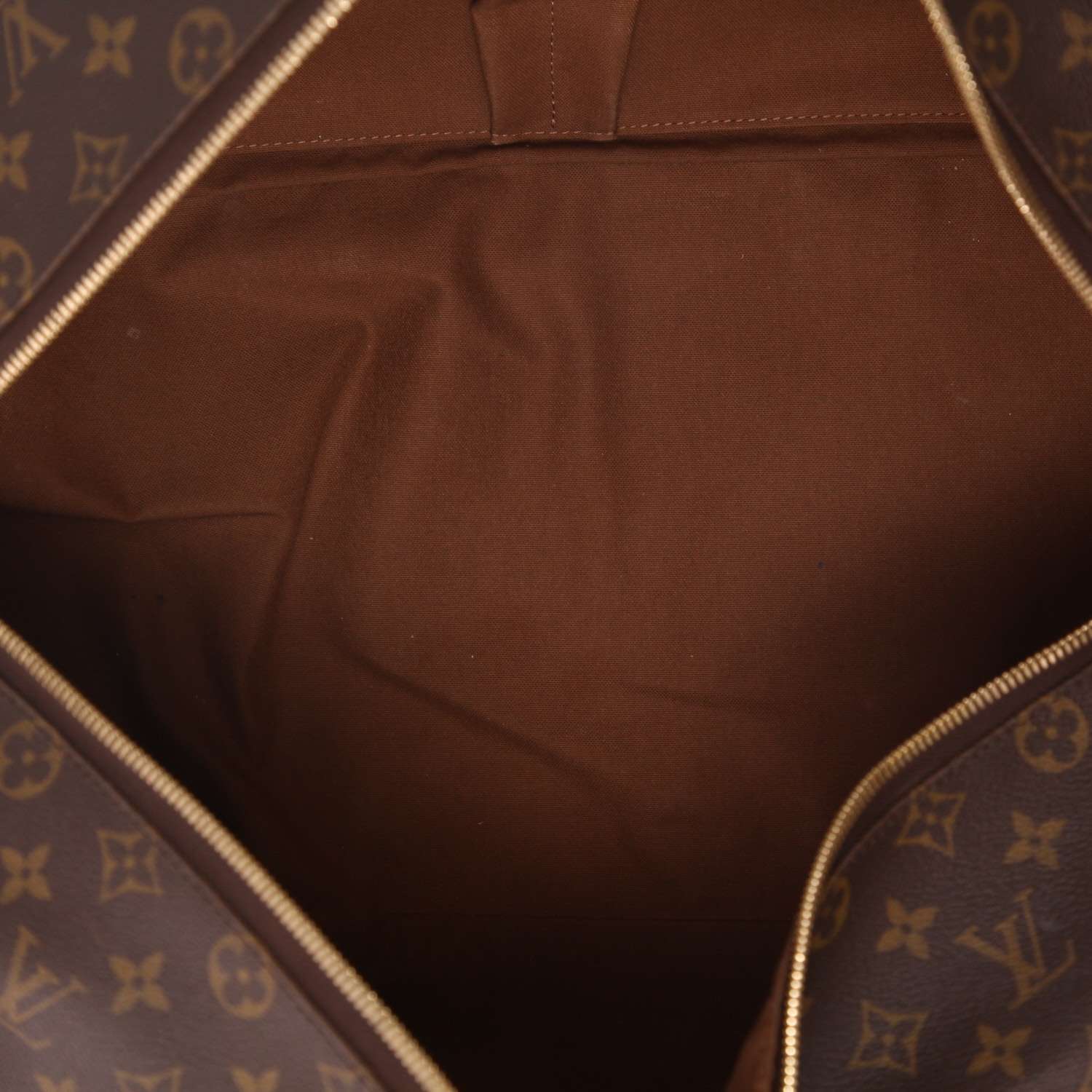 Sac de voyage Louis Vuitton  Weekender Beaubourg en toile monogram marron et cuir naturel - Detail D7