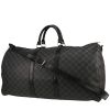 Louis Vuitton  Keepall 55 travel bag  in grey Graphite damier canvas  and black leather - 00pp thumbnail