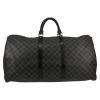 Sac de voyage Louis Vuitton  Keepall 55 en toile damier gris Graphite et cuir noir - Detail D1 thumbnail