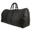 Louis Vuitton  Keepall 55 travel bag  in grey Graphite damier canvas  and black leather - Detail D2 thumbnail