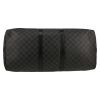 Louis Vuitton  Keepall 55 travel bag  in grey Graphite damier canvas  and black leather - Detail D4 thumbnail