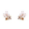 Chaumet Hortensia earrings in pink gold, opal and diamonds - 00pp thumbnail