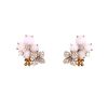 Chaumet Hortensia earrings in pink gold, opal and diamonds - 360 thumbnail