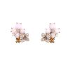 Paire de boucles d'oreilles Chaumet Hortensia en or rose, opale, diamants et saphirs roses - 360 thumbnail
