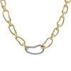 Pomellato Paisley necklace in yellow gold, white gold and diamonds - 00pp thumbnail