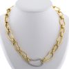 Pomellato Paisley necklace in yellow gold, white gold and diamonds - 360 thumbnail