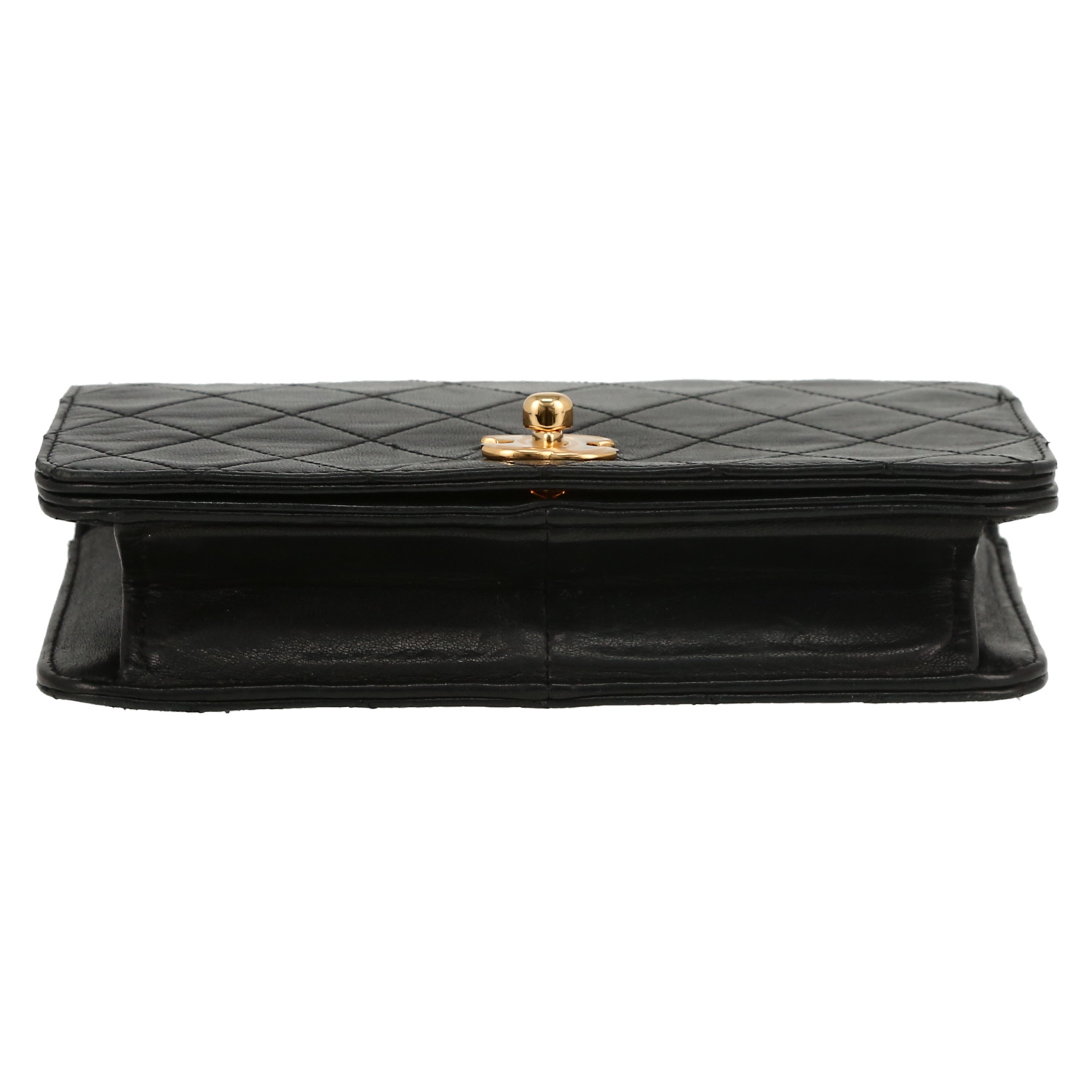 Borsa da spalla o a mano Chanel  Mademoiselle in pelle trapuntata nera - Detail D1