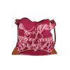 Hermès  Silk City shoulder bag  in pink silk  and Barenia leather - 360 thumbnail