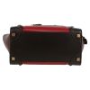 Bolso de mano Celine  Luggage Micro en cuero negro rojo y color burdeos - Detail D1 thumbnail