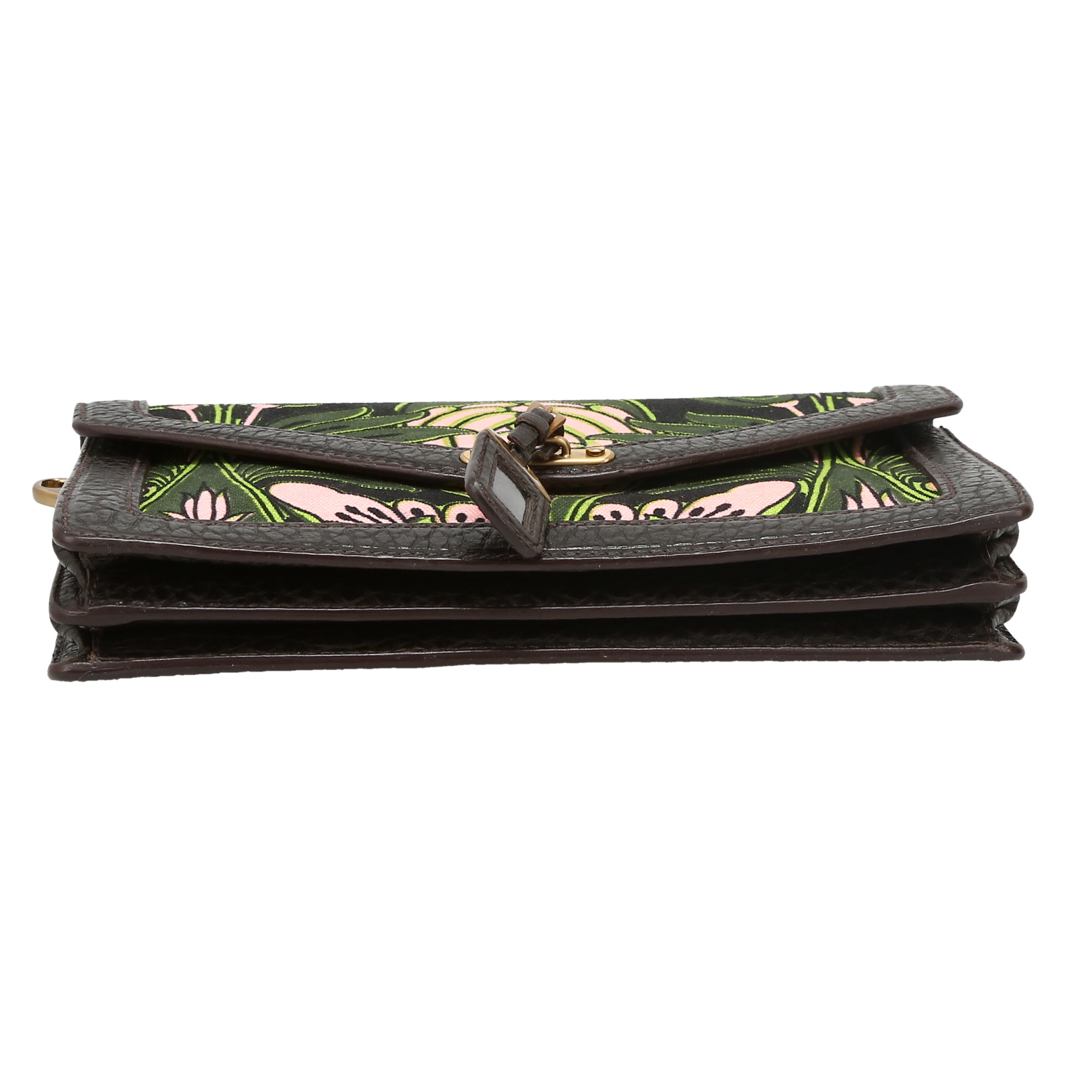 Sac à main Prada  Canapa en toile et cuir marron - Detail D1