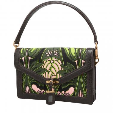 Prada  Canapa handbag  canvas  and brown leather