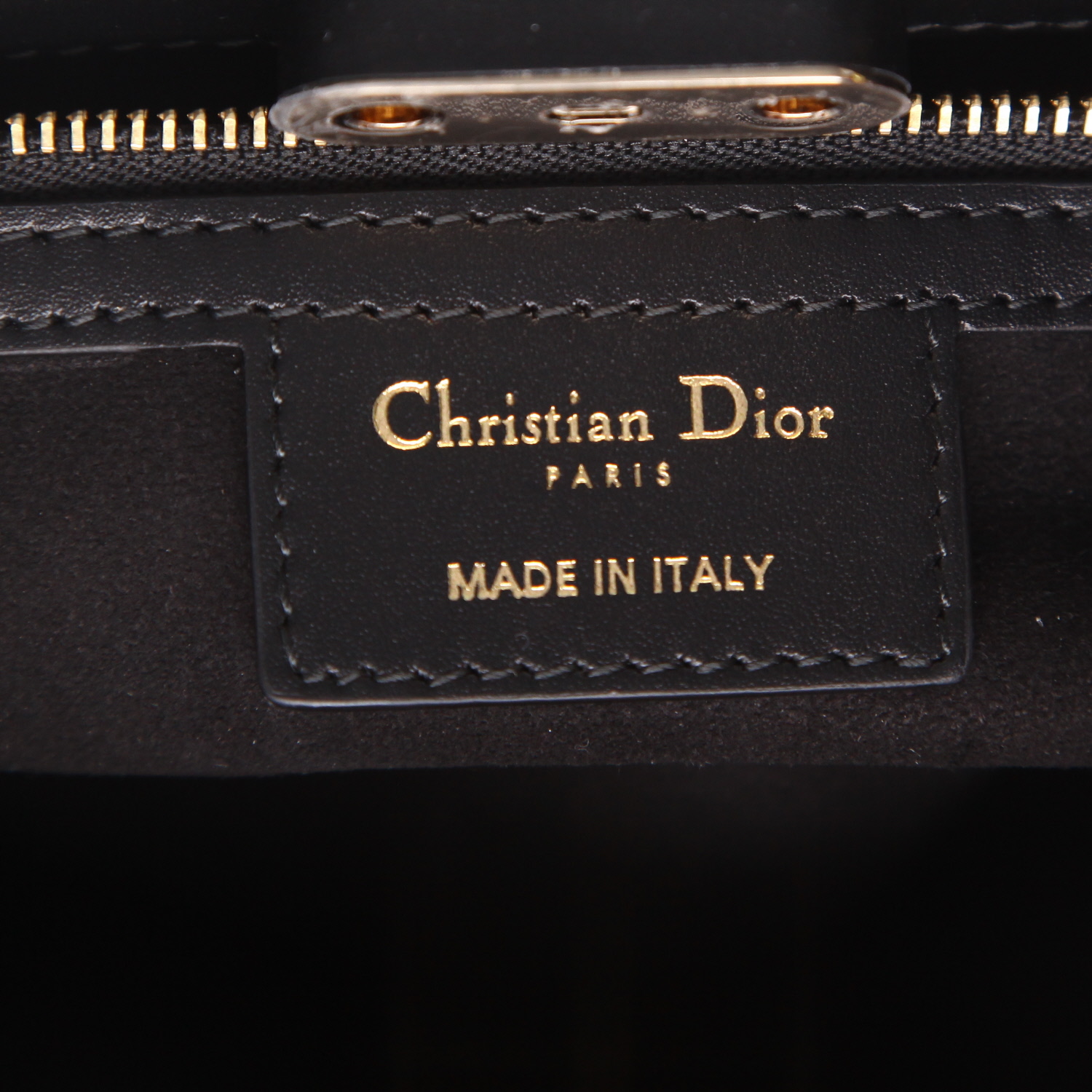 Dior  Key medium model  handbag  in black leather - Detail D2