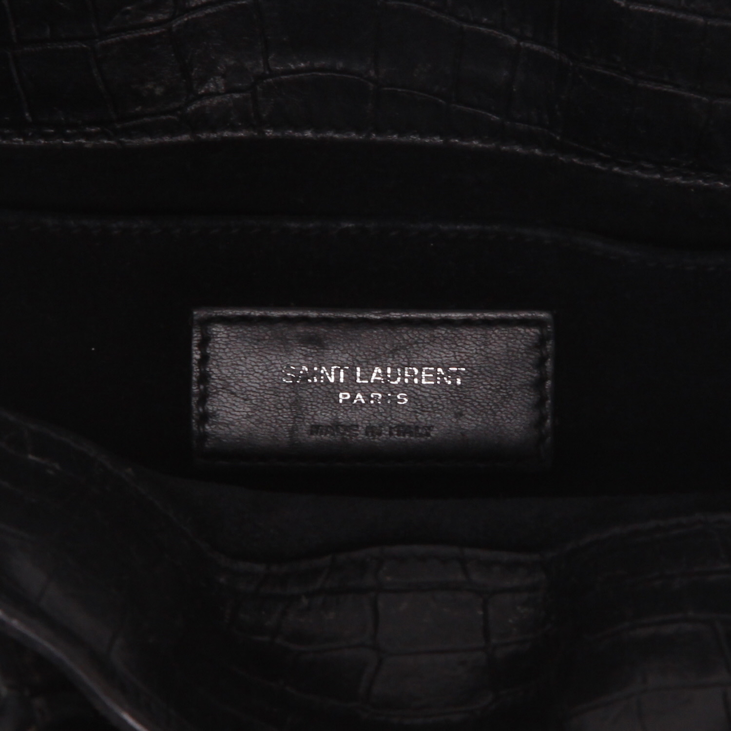 Bolso de mano Saint Laurent  Sac de jour Nano en cuero negro - Detail D2