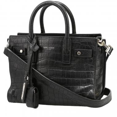 Bolso de mano Saint Laurent  Sac de jour Nano en cuero negro
