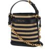Dior  Cest Dior handbag  in navy blue and natural raphia  and navy blue leather - 00pp thumbnail