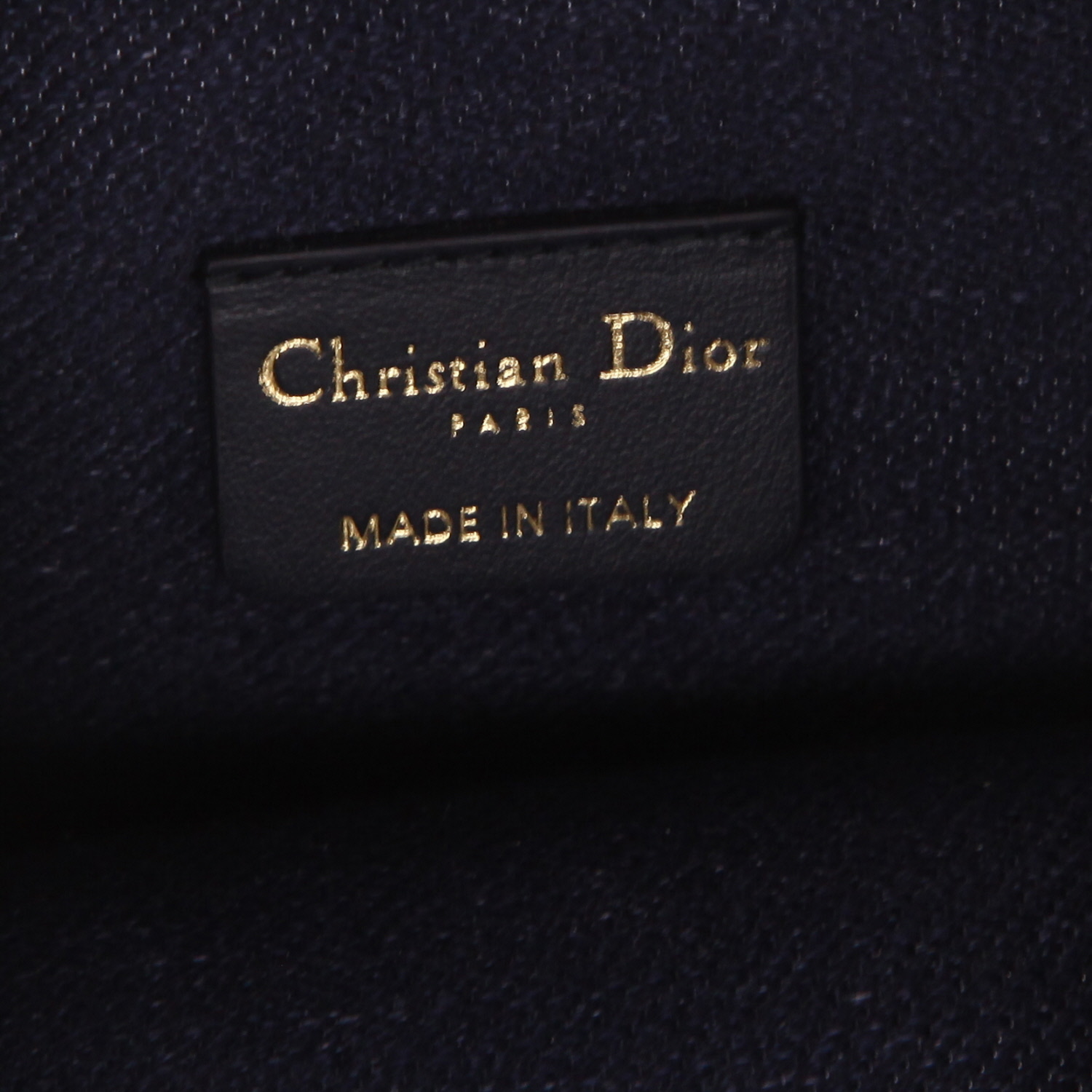 Sac à main Dior  Cest Dior en raffia bleu-marine et naturel et cuir bleu-marine - Detail D2