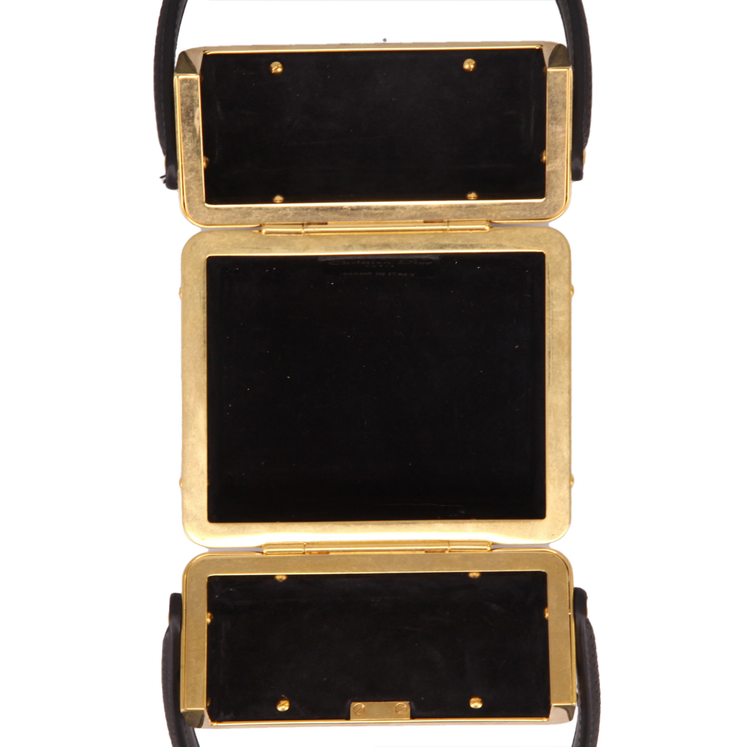 Dior   mini  handbag  in black leather - Detail D3