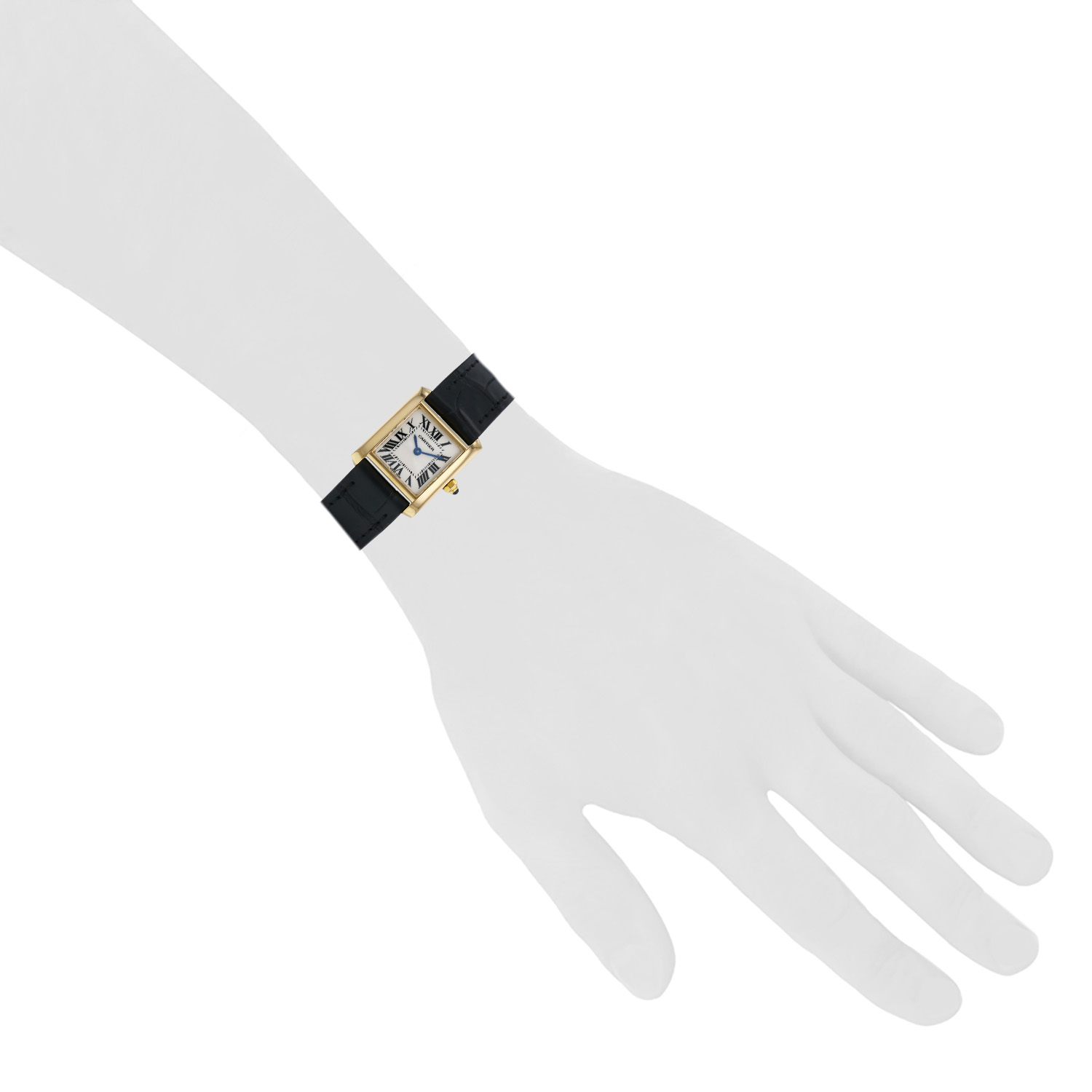 Cartier Tank Française  in yellow gold Ref: Cartier - 2385  Circa 2000 - Detail D1