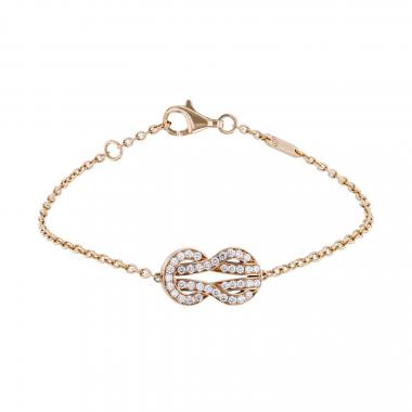Fred Chance Infinie medium model bracelet in pink gold, diamonds and lacquer Fred Chance Infinie medium model bracelet in pink gold, diamonds and lacquer