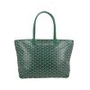 Shopping bag Goyard   in tela Goyardine verde e pelle verde - 360 thumbnail