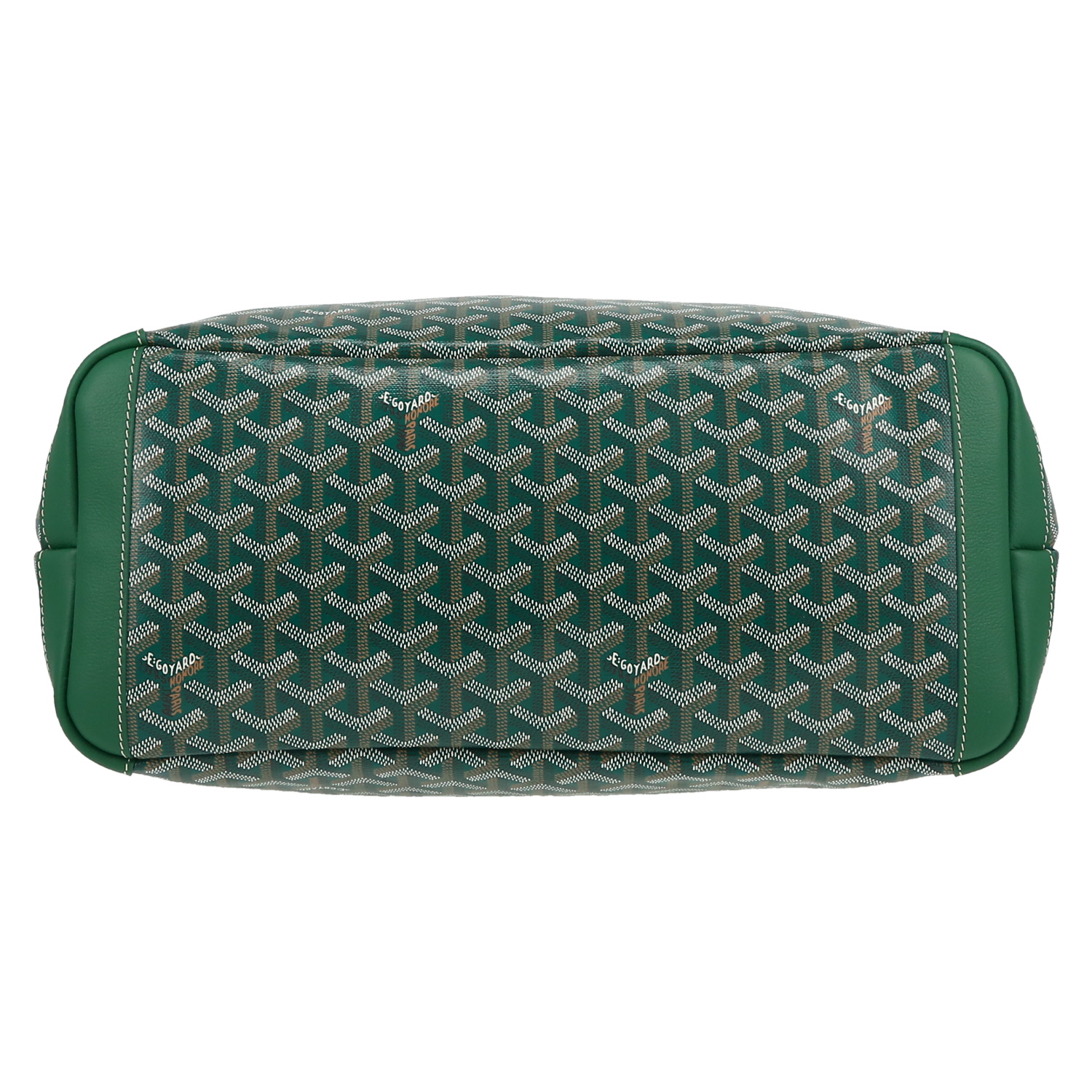 Shopping bag Goyard  Artois in tela Goyardine verde e pelle verde - Detail D1
