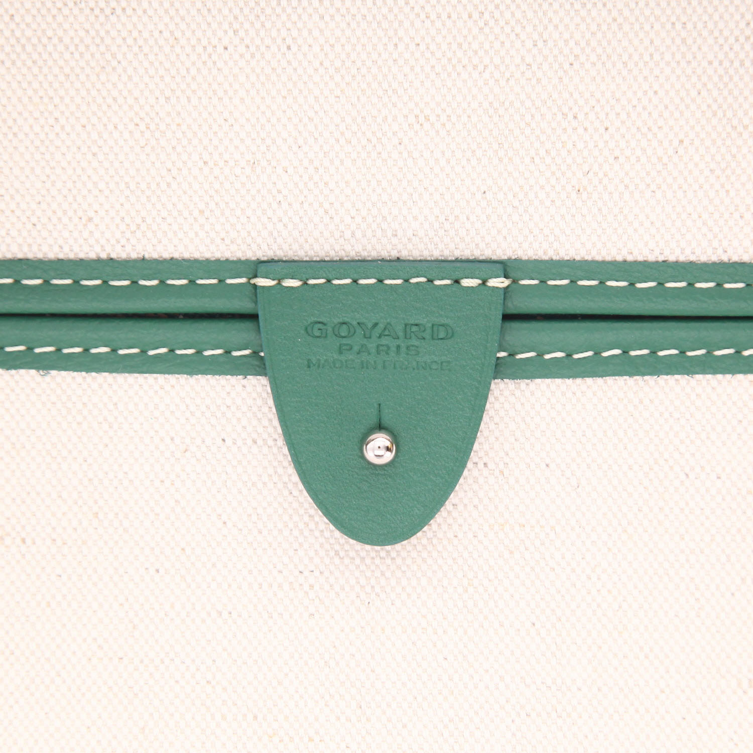 Shopping bag Goyard  Artois in tela Goyardine verde e pelle verde - Detail D2