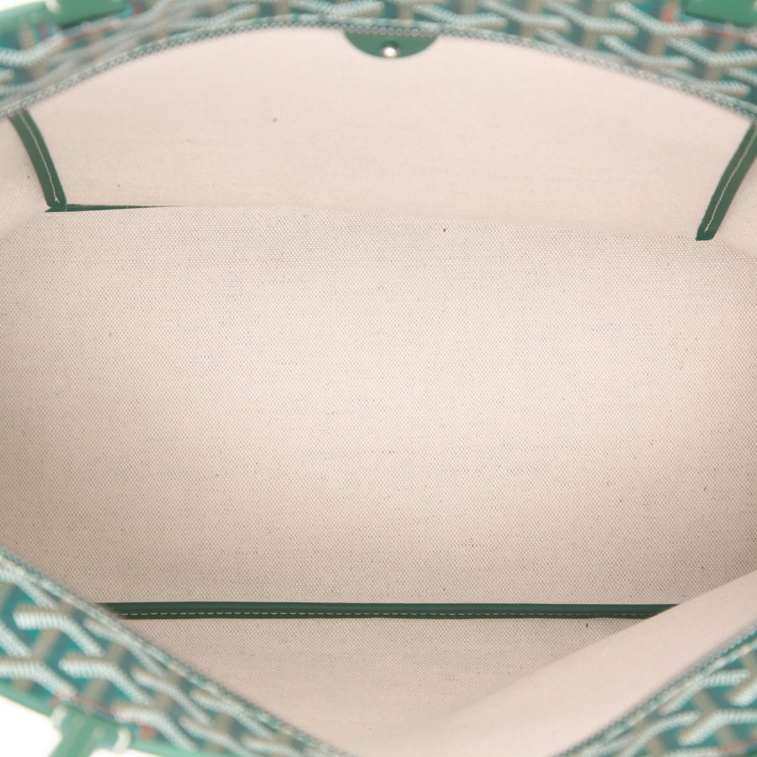 Bolso Cabás Goyard  Artois en tela Goyardine verde y cuero verde - Detail D3