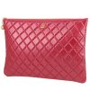 Chanel   pouch  in red quilted leather - 00pp thumbnail