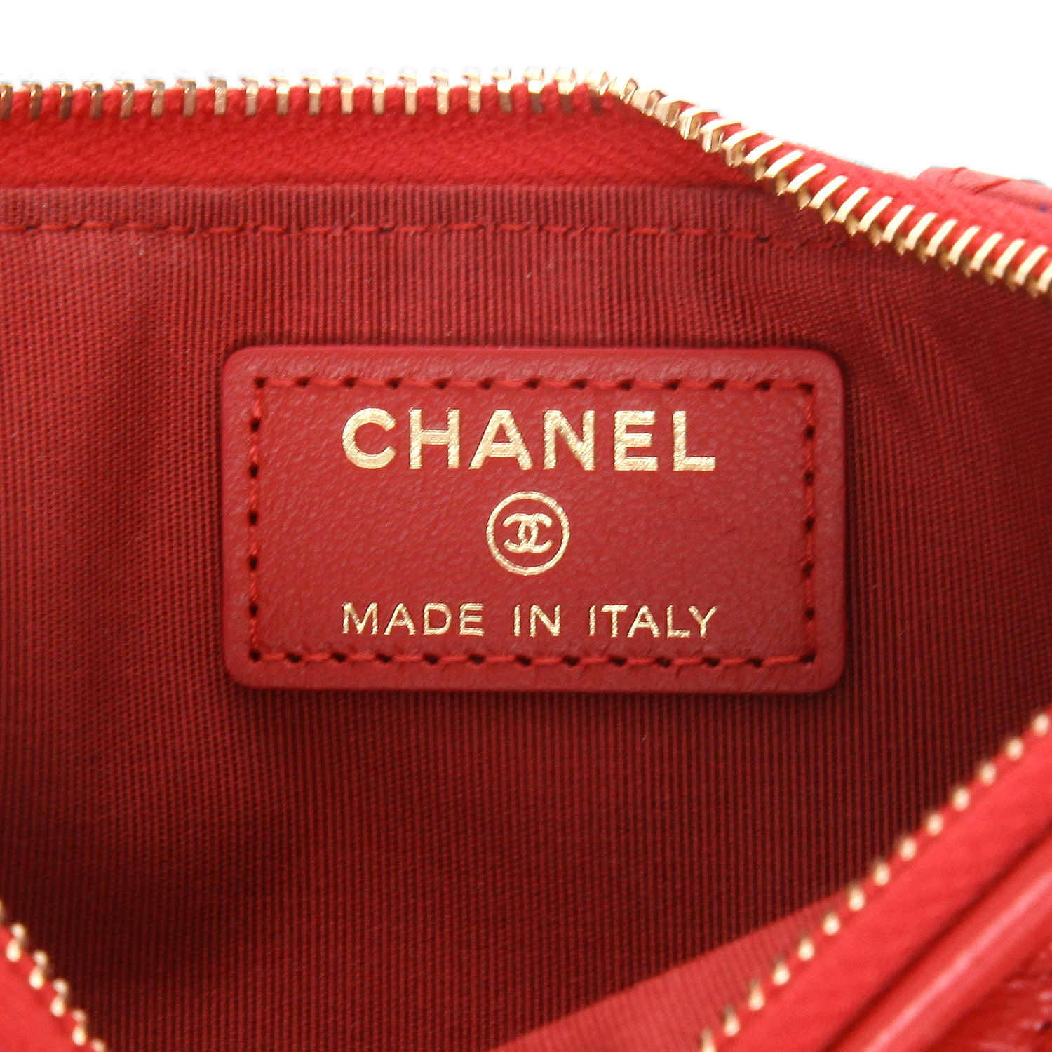 Portafogli Chanel  19 in pelle trapuntata rossa - Detail D2